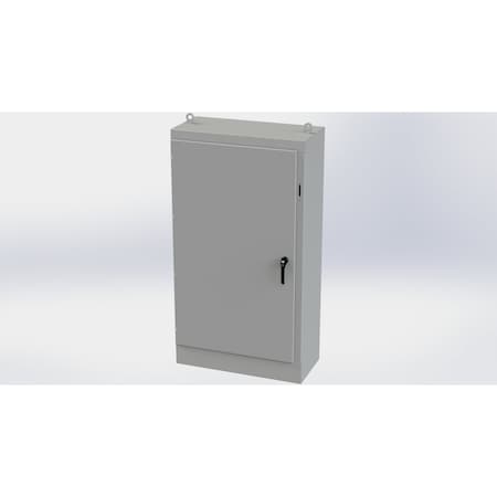 Saginaw Control & Engineering 3 Point Latch with Coinproof/Padlock Handle Electrical Enclosures, 72 in H, 18 in D, 39-1/2 in W SCE-72XM4018
